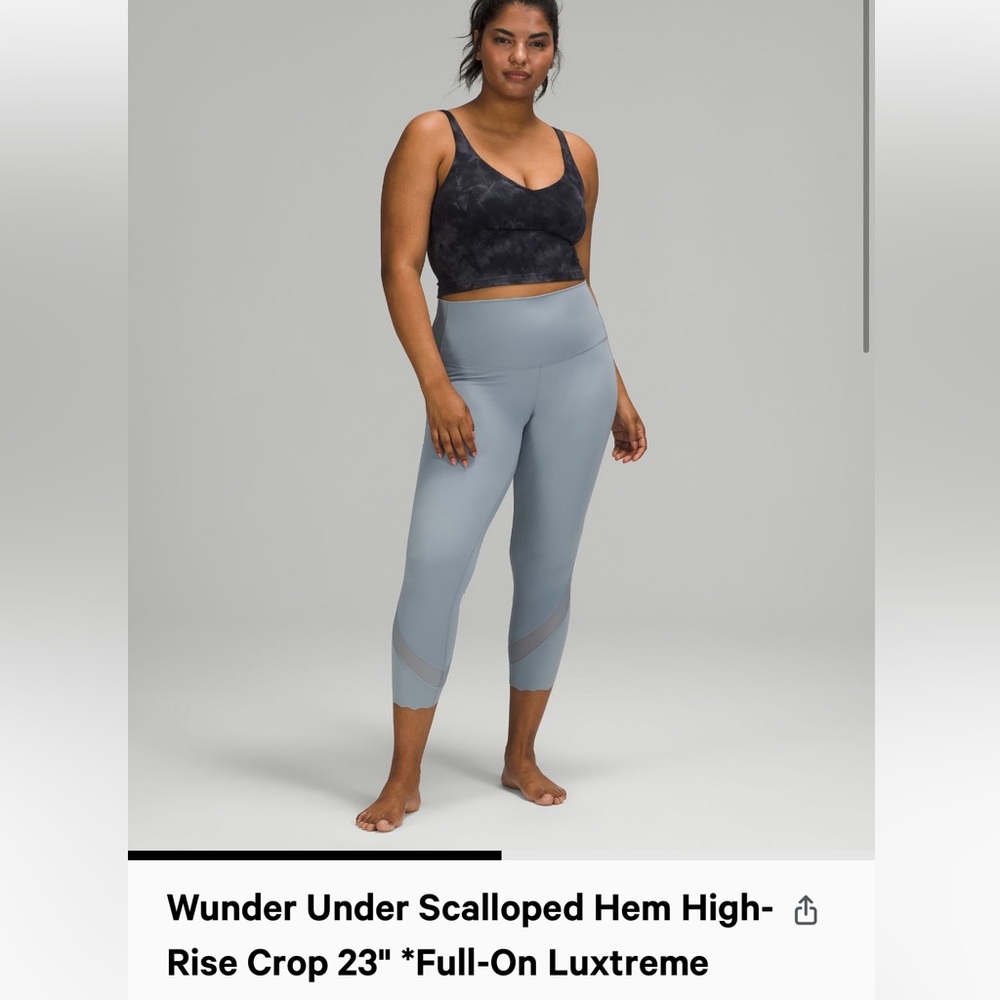 Lululemon scalloped high-rise wunder under leggings- size 6